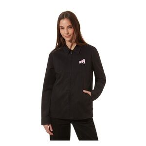 Vans Black Utility Jacket with Pink Logo